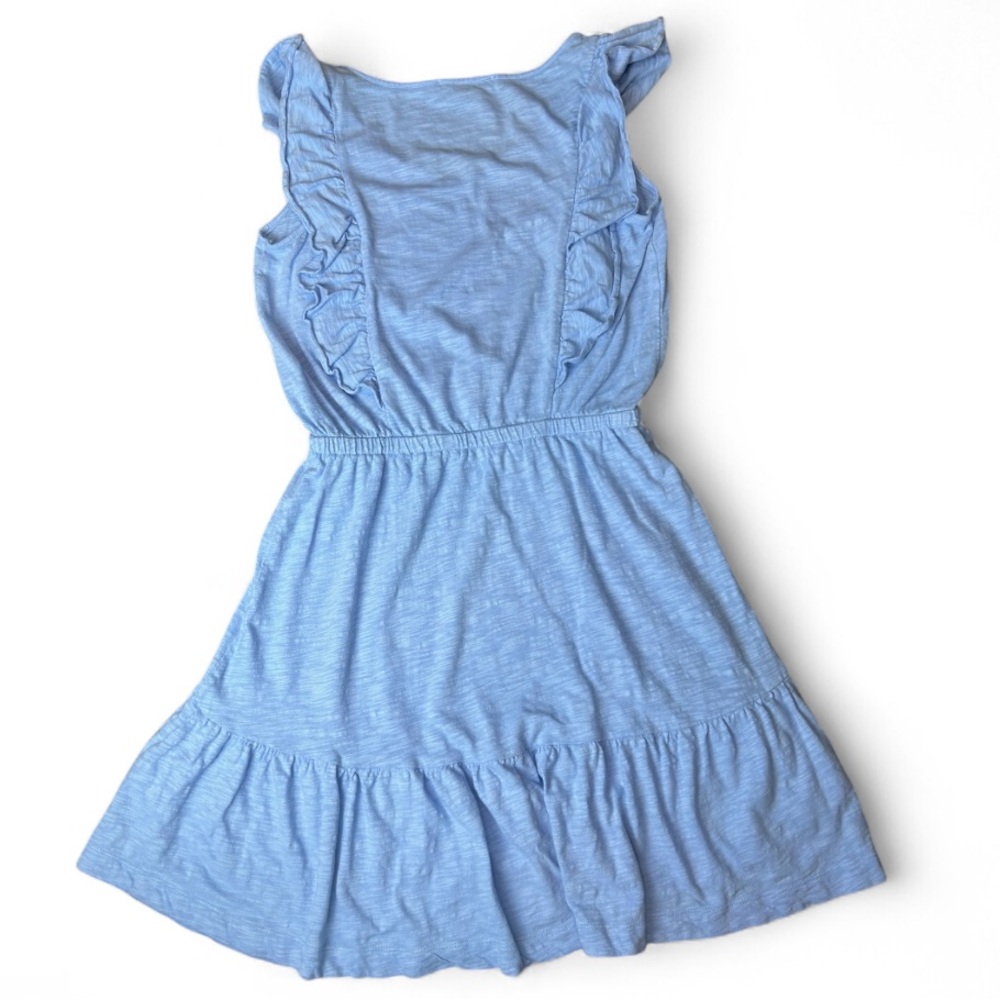 LOFT Ruffle Blue Dress - Picture 3 of 16